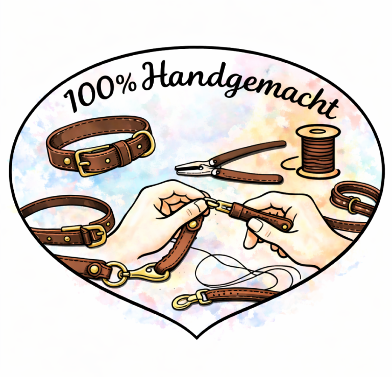 Leinen Fettleder Biothane Halsband geflochten handgemacht