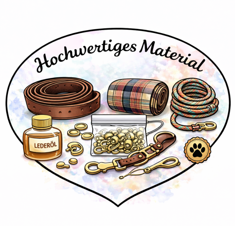 Leinen Fettleder Biothane Halsband geflochten handgemacht